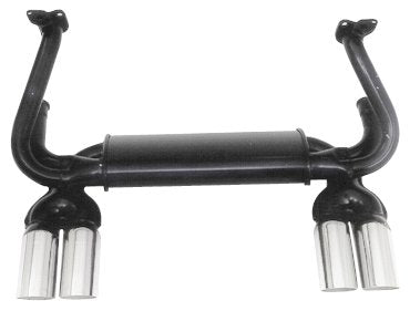 Type 1 & Ghia, 66 73, 1300 1600cc 1 3/8" tubing, Black with Chrome Tips