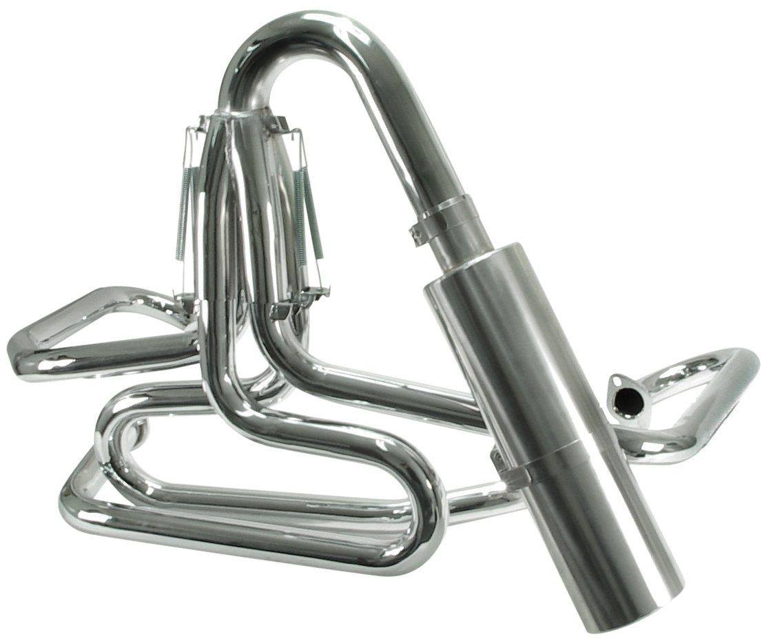 Comp-Exhaust,-1-5/8",-Chrome,-with-Stainless-Off-Road-Muffler