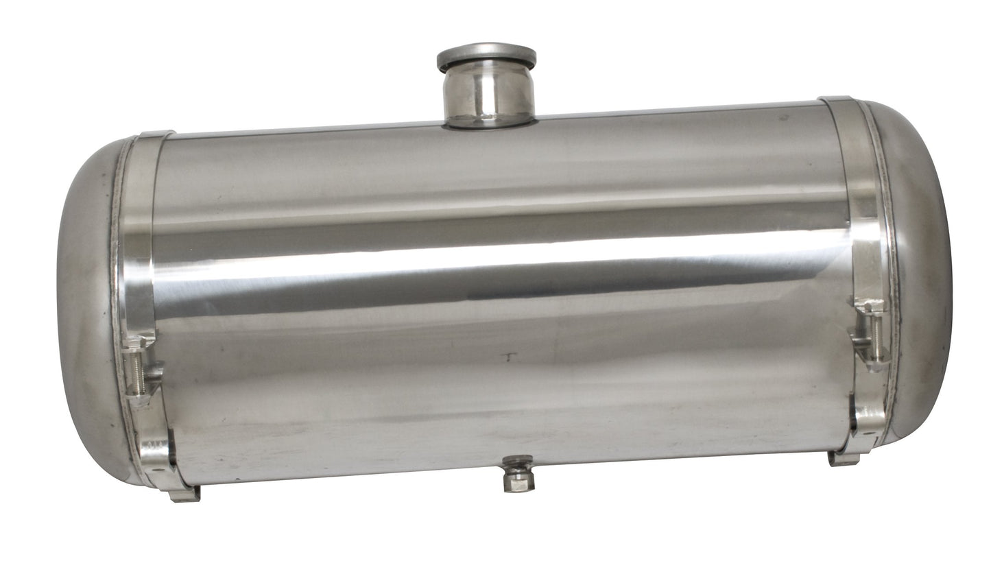 S/S Gas Tank, 10" X 24", Center Fill, 7.7 Gallon, S/S Cap