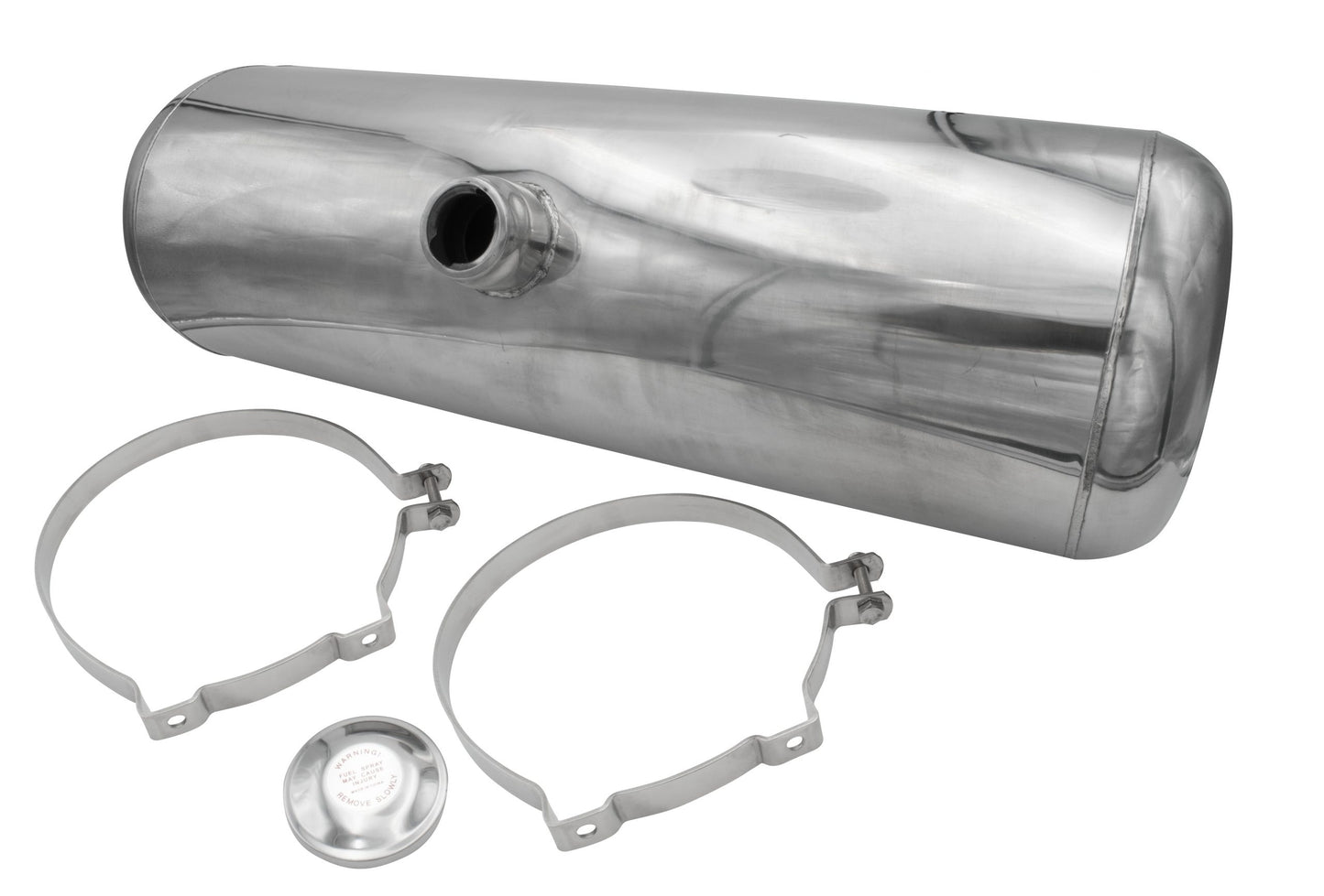 S/S Gas Tank, 10" X 33", Center Fill, 10.7 Gallon, S/S Cap