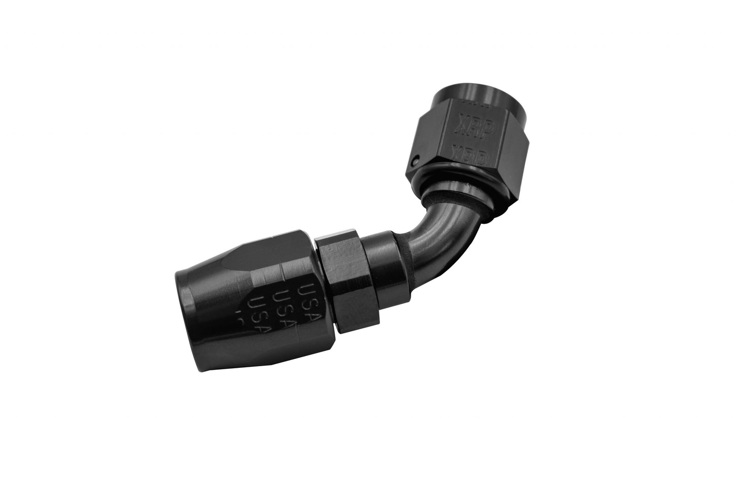 XRP 6 60º Double Swivel Hose End Aluminum Black