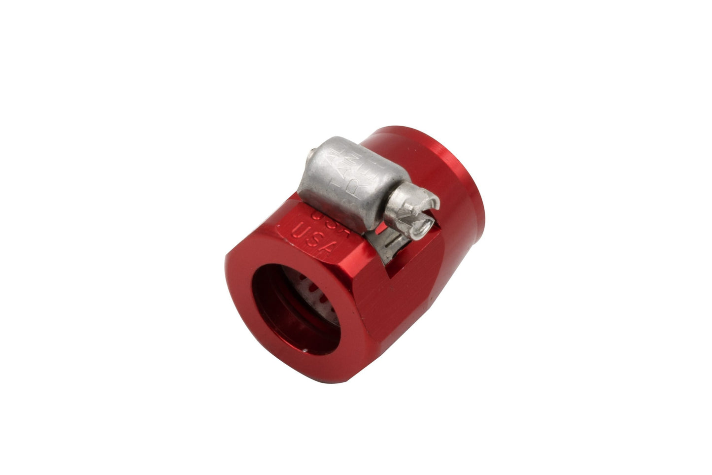 XRP 8 HOSE FINISHER 11/16" ID HEX BODY ALUMINUM RED ANODIZED