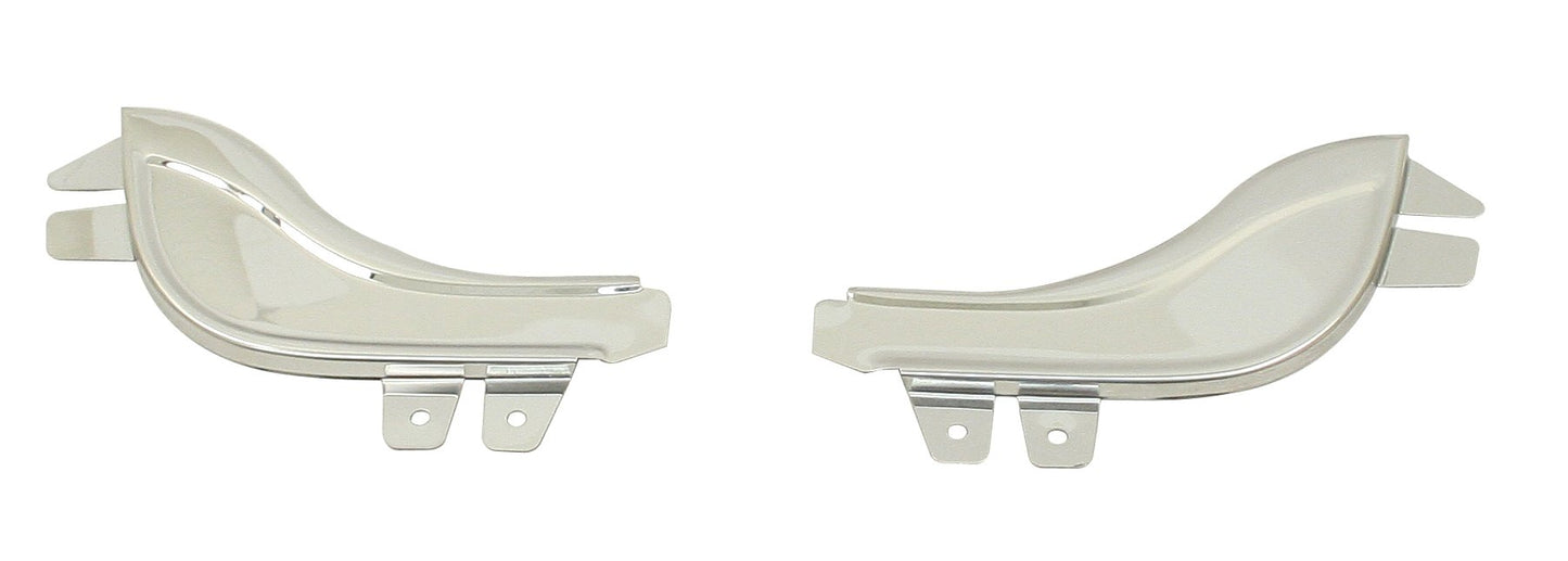 Fender Guards, Front, Stainless Steel, Type 1, Pair, with Plastic Trim