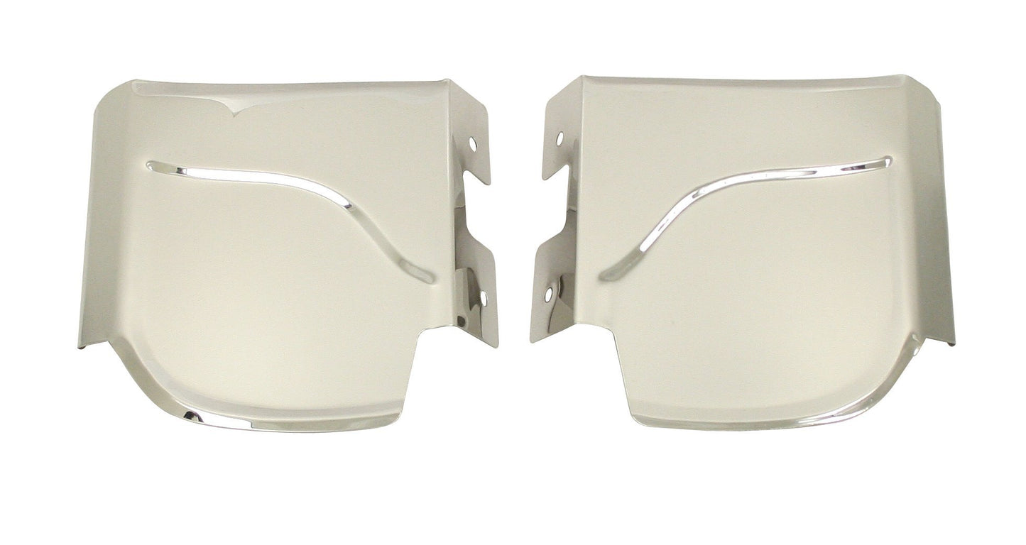 Fender Guards, Rear, Stainless Steel, Type 1, Pair, with Plastic Trim