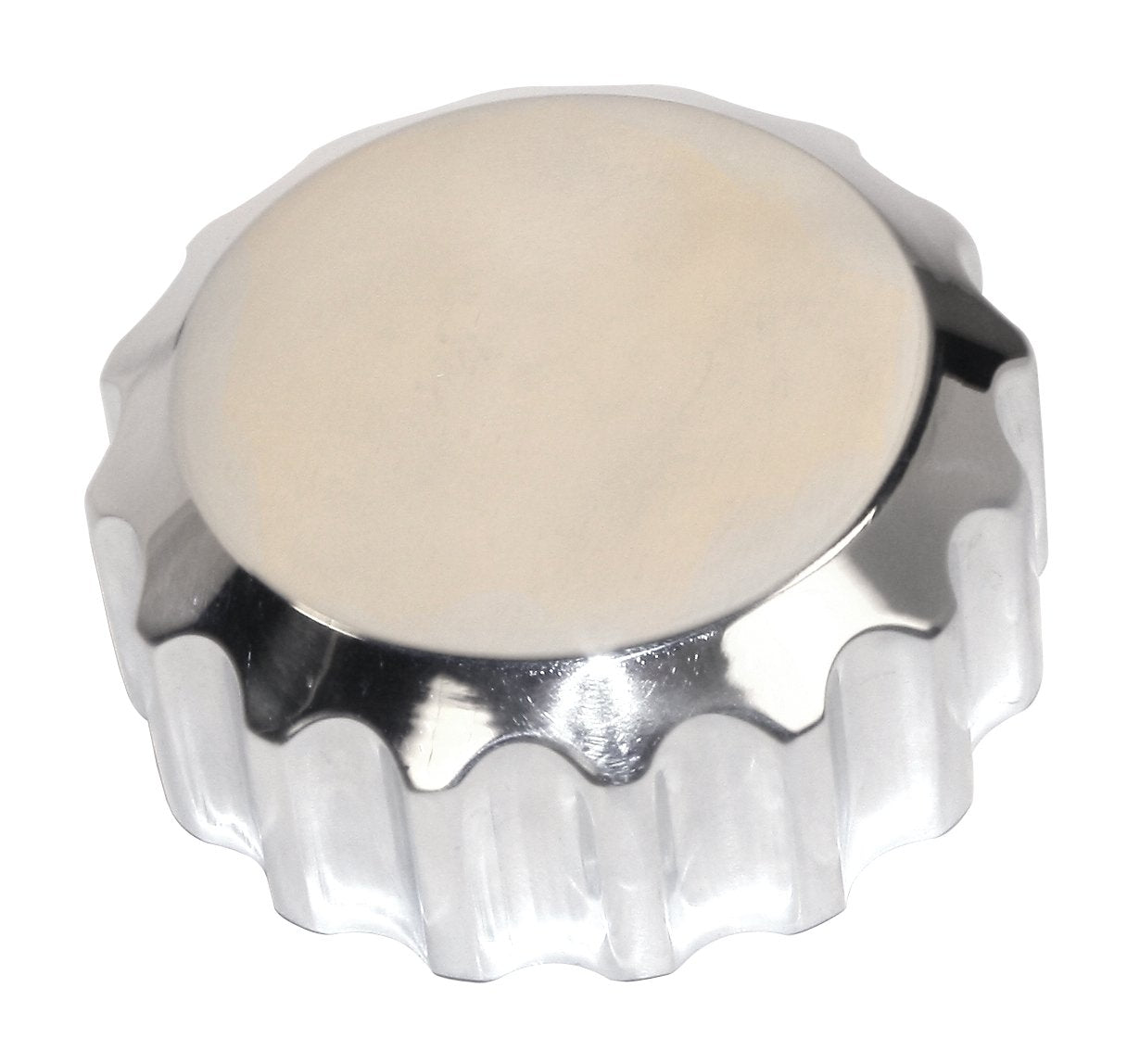 Billet Polished Aluminum Oil Filler Cap with Grooves