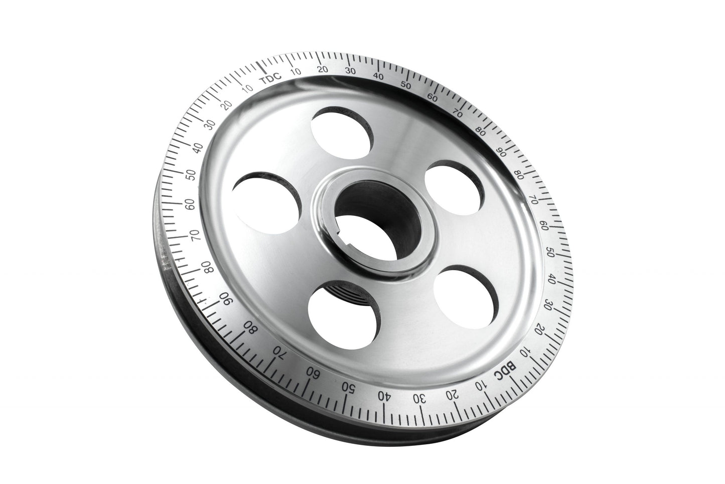 Polished Pulley with Holes, Blue Numbers