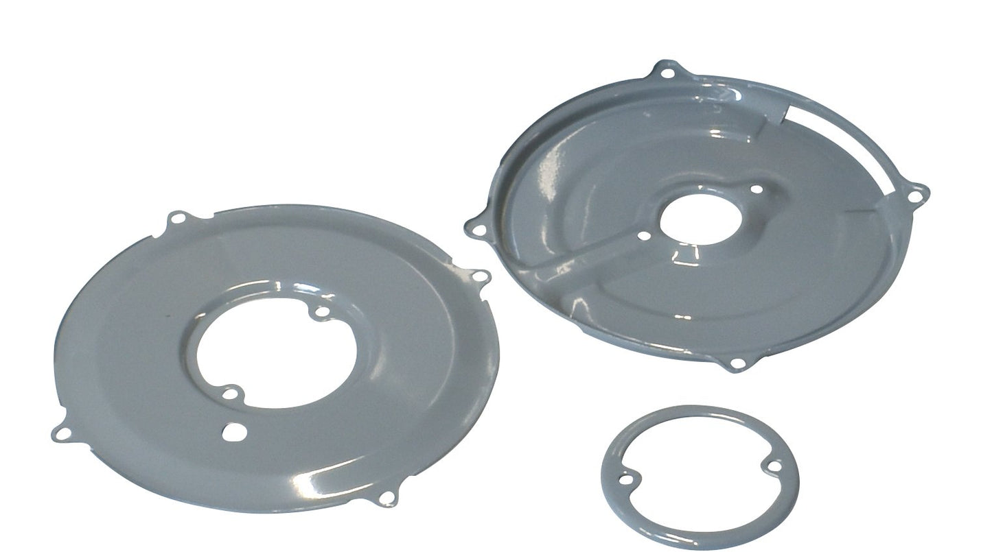 Alternator / Generator Backing Plate Set 3 Piece, Hammered Gray Finish