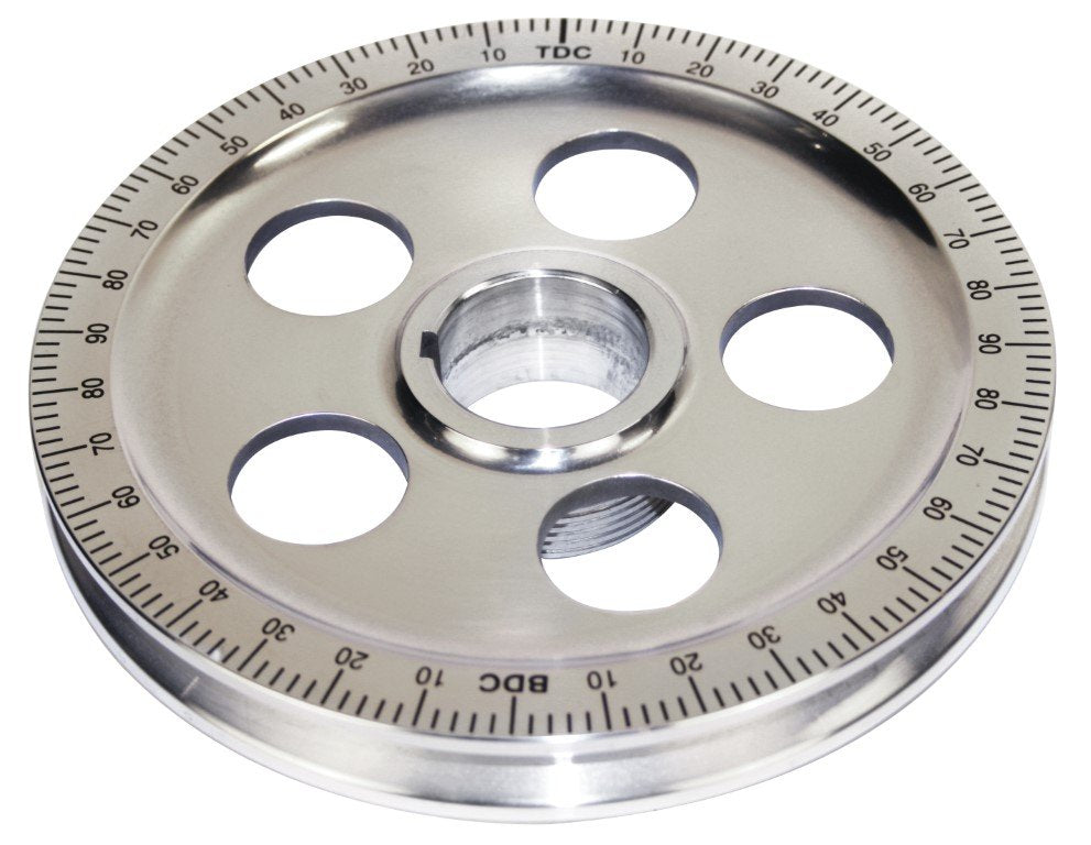 Polished Pulley with Holes, Black Numbers