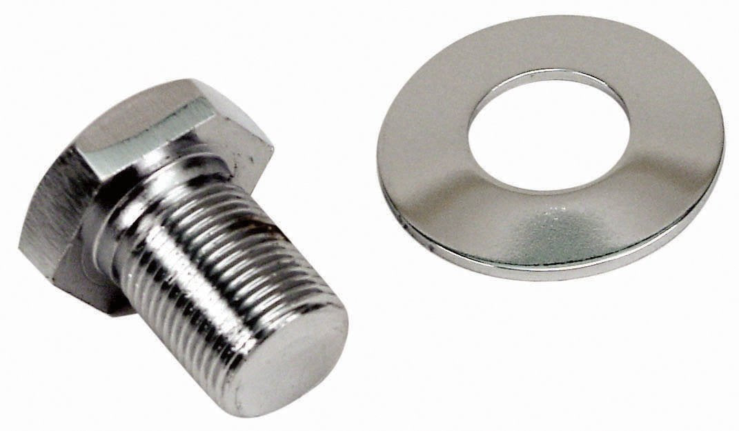 Extra Long Chrome Pulley Bolt & Washer