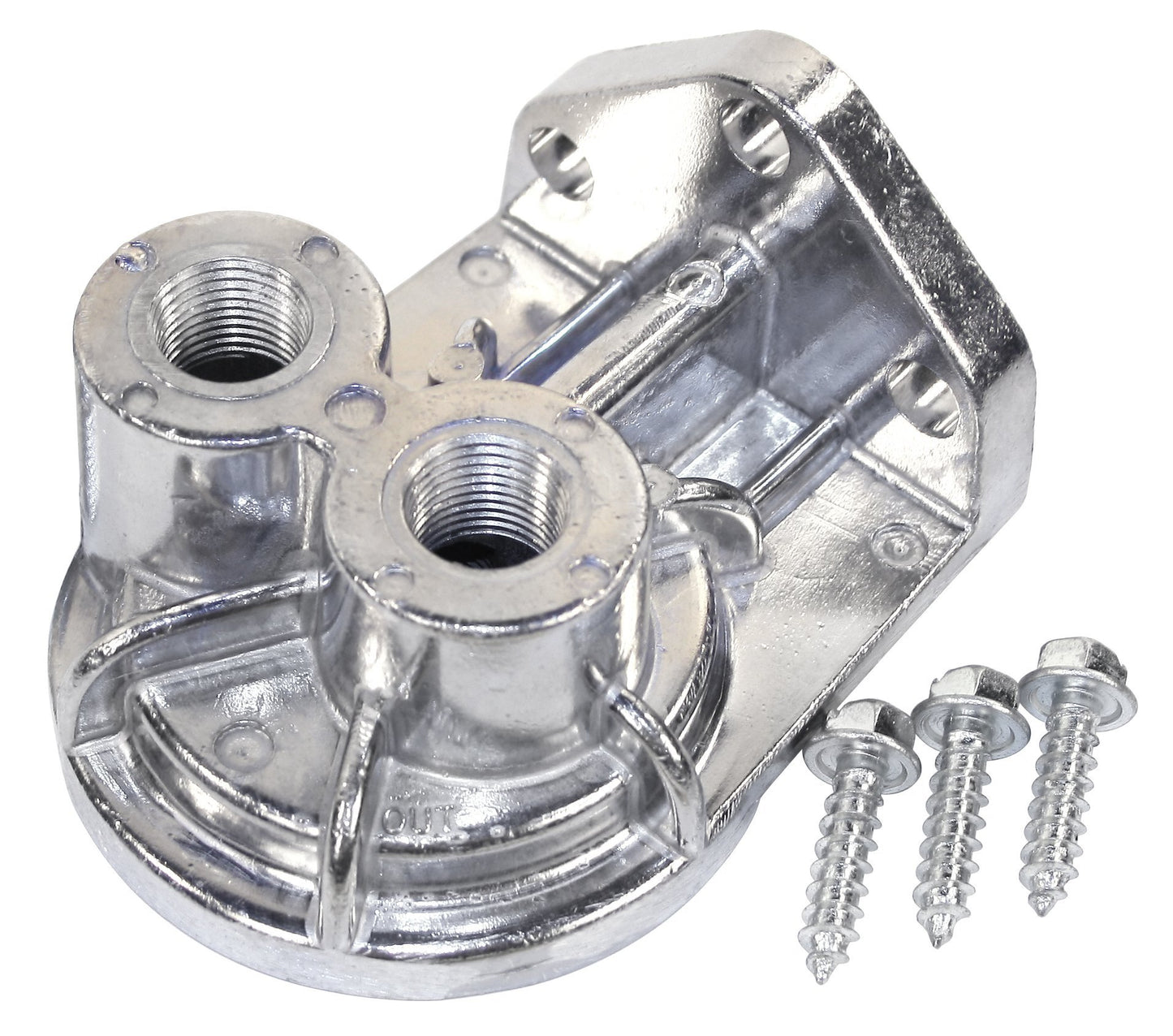 Oil Filter Adapter with Nipple, Ports Up