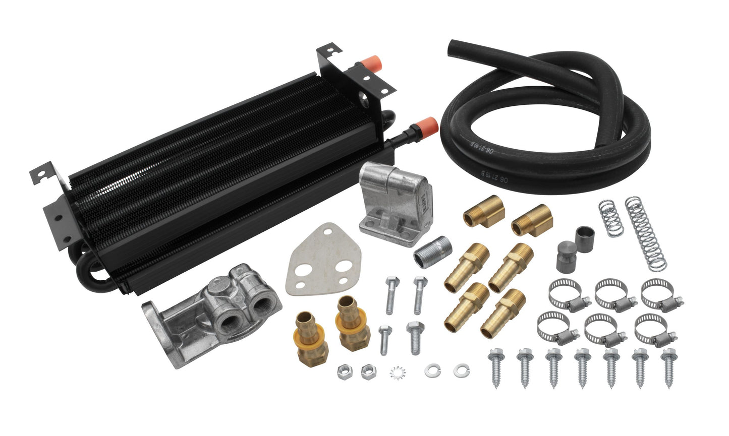 Skin Packed 8 Pass Oil Cooler Kit, 1/2" Male Thread, with Dual Booster Kit