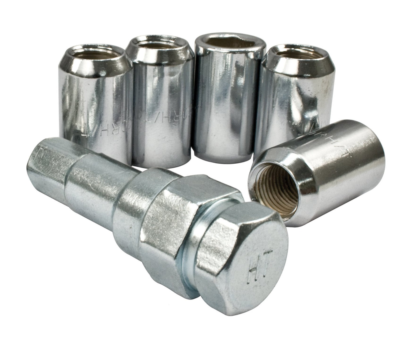14mm Small Dia, 60 Degree, for all 5x112 wheels Chrome with tool, Set of 5