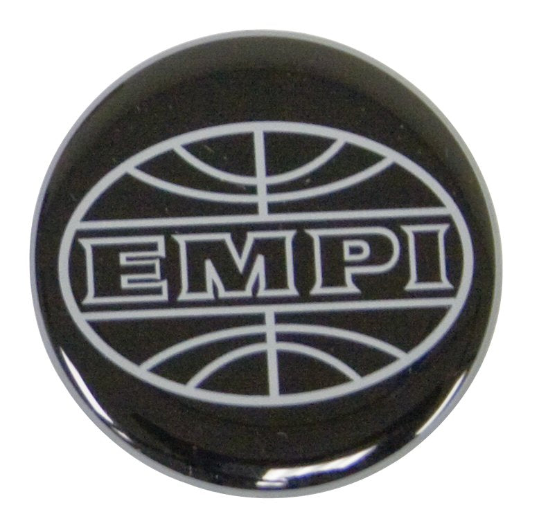 EMPI Logo, Black / Silver, 43mm Fits Most Wheels & Wheel Caps, Set of 4Â Also fits 79 4115/16/17