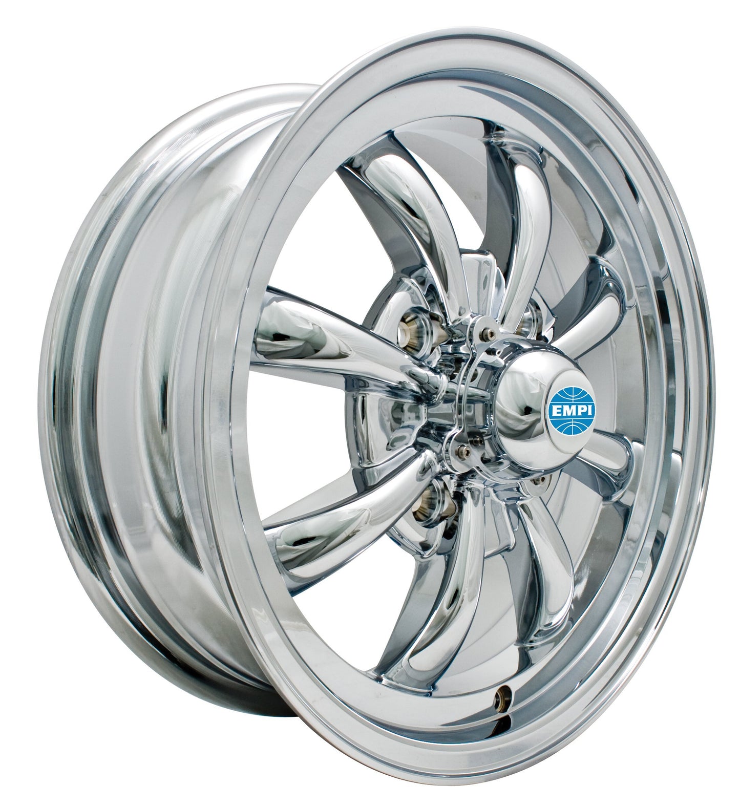 GT 8 Wheel, Chrome, 15x5½, 4x130, 30mm Offset, 4.375â€