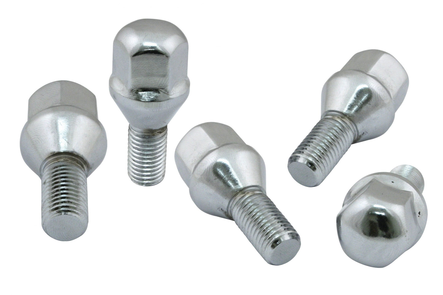 Chrome Lug Bolts 12mm, 60 Degree, Set of 5 For EMPI 5x205 wheels