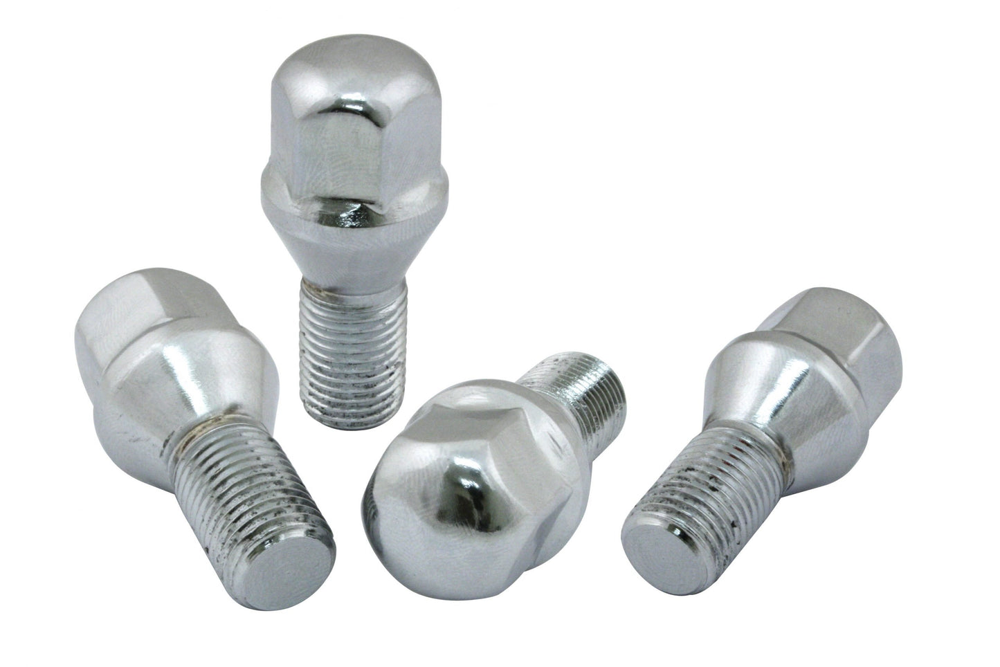 Chrome Lug Bolts 14mm, 60 Degree, Set of 4 For EMPI 4x130 wheels