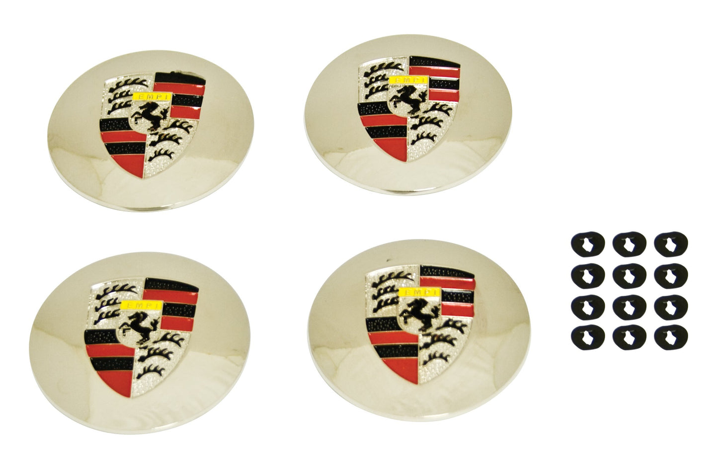 EMPI 3 Color Stallion Logo Crest, Set of 4 with Retainers