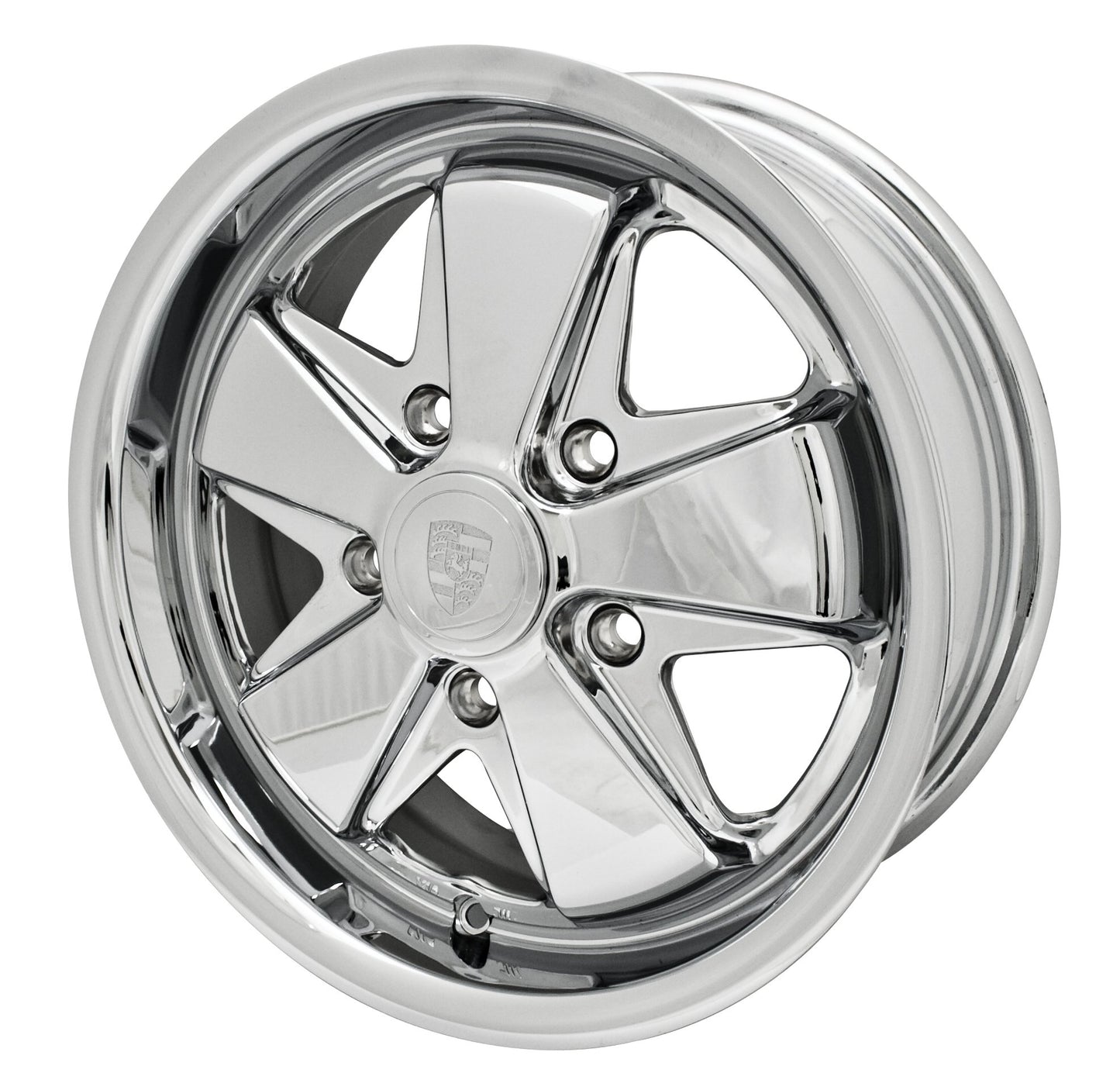 911 Alloy, All Chrome (Different Spoke Design), 15x6, 5x130 Bolt Pattern, 4 7/8" BS