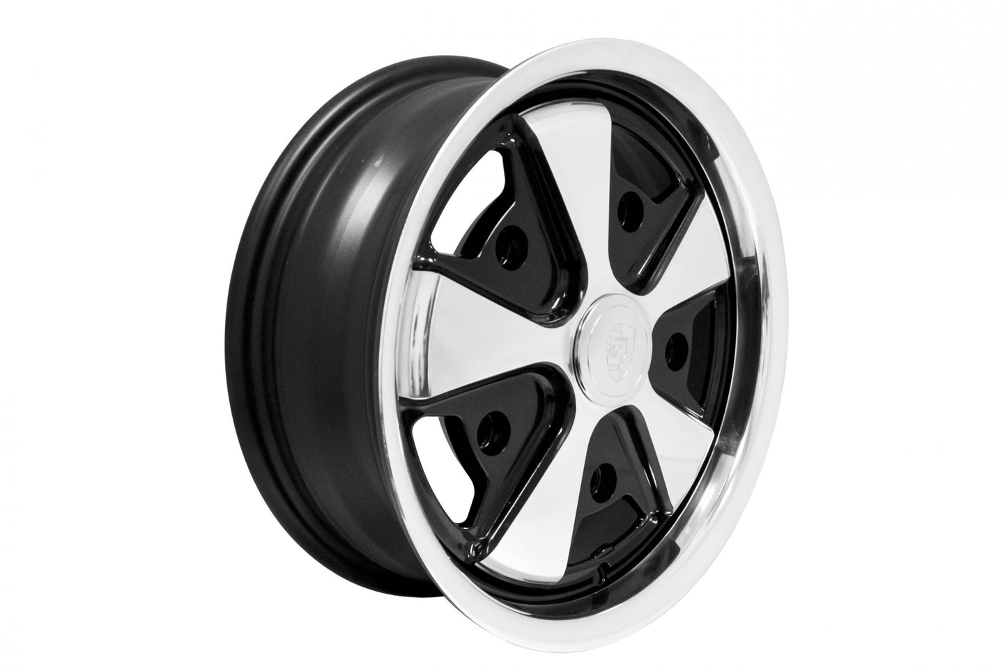 911 Alloy, Polished with Black, 15x5 1/2, 5x205 Bolt Pattern, 4" BS