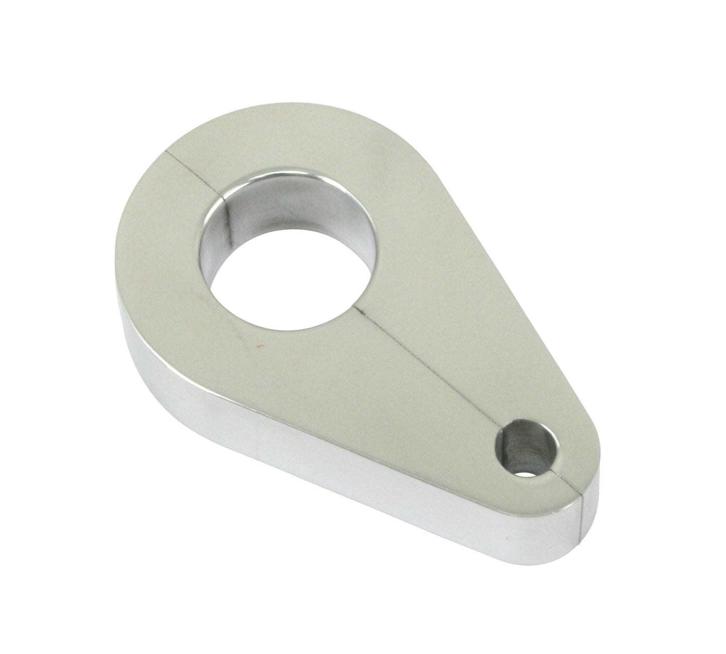 Polished Aluminum Brake Line Bracket, 1"