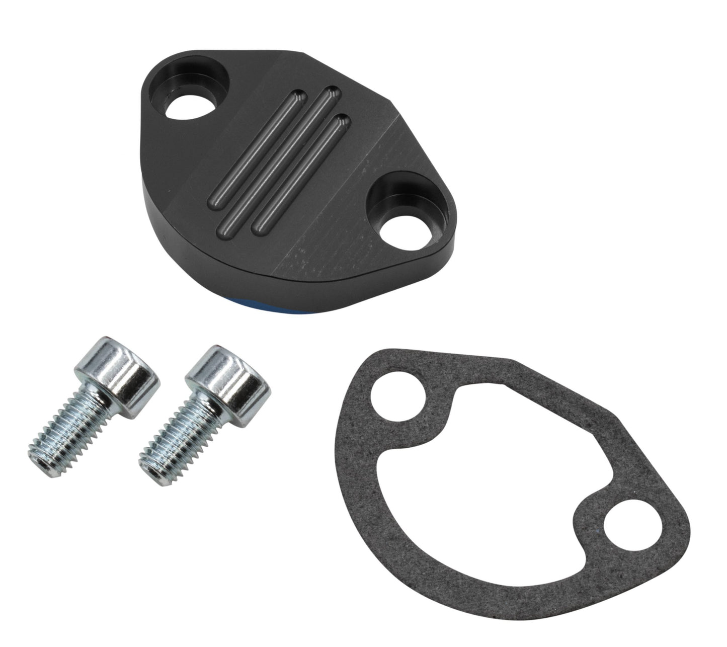 Billet Fuel Pump Block Off with Hardware, Black