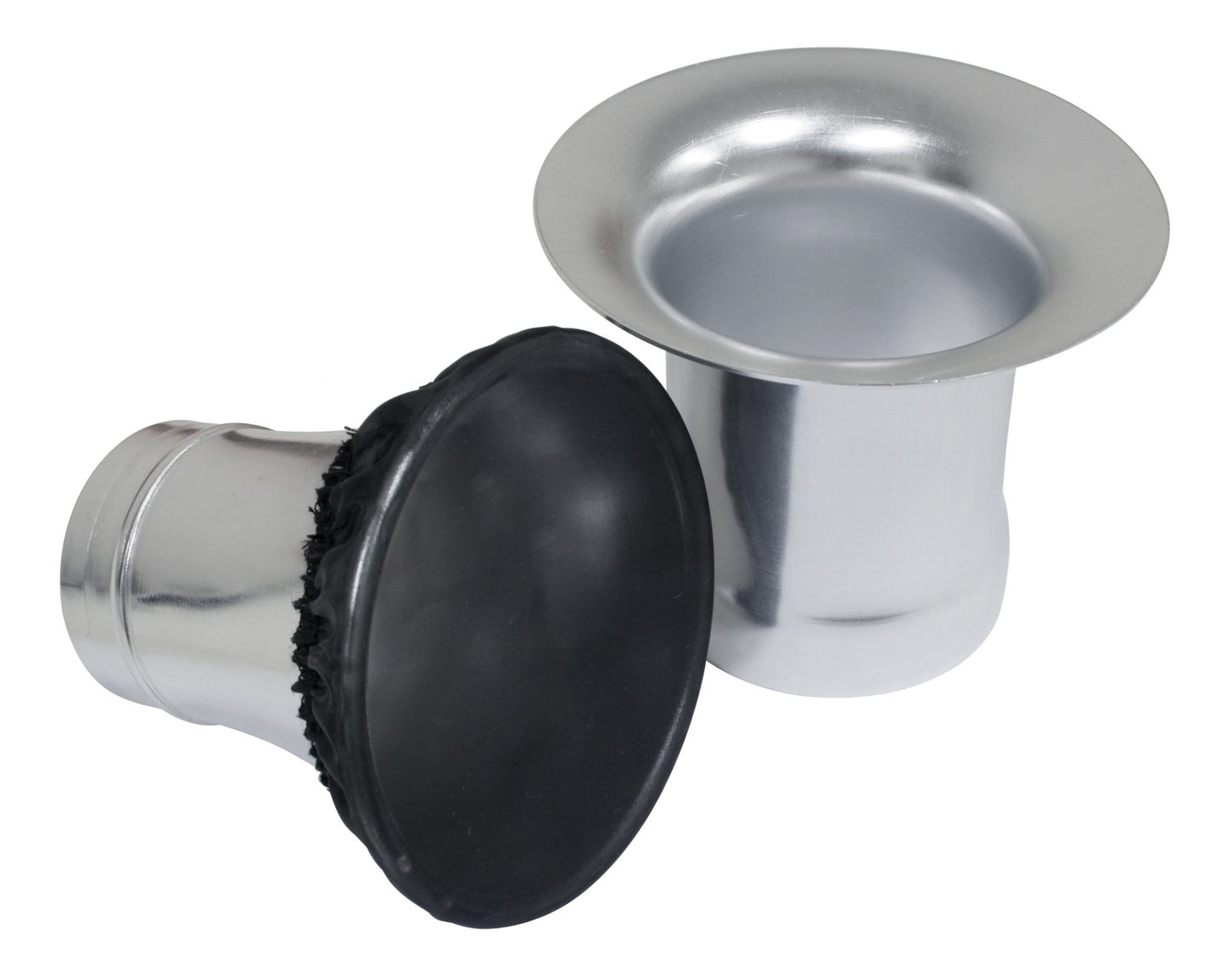 Large Pre Filter Bootie. 5" Dia, Black, No Logo, Fits 3½" 5" Velocity Stacks, Pair, Water repellant, breathable top, Denier cylinder with elastic.