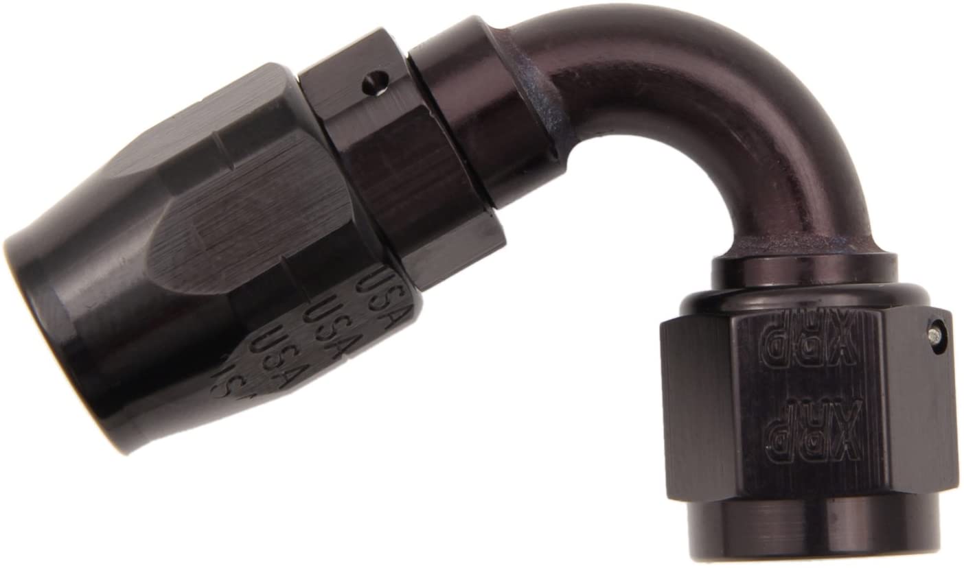 XRP 8 120º Double Swivel Hose End Aluminum Black