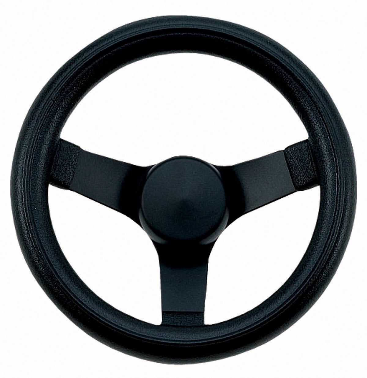 Classic Foam, Black, 3 soild spoke, 10 ¼" dia., 2 ½" dish / 2 ⅞"