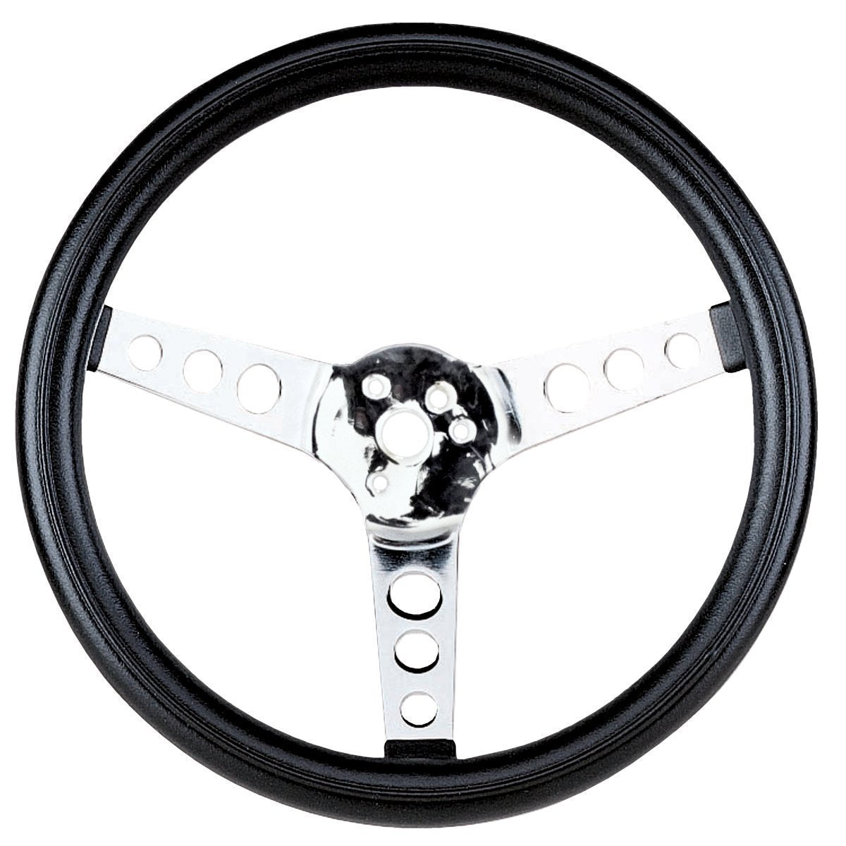 EMPI Poly Foam Steering wheel, 3 spoke, 13 ½" Dia., 3 ½" Dish / 3 ½"