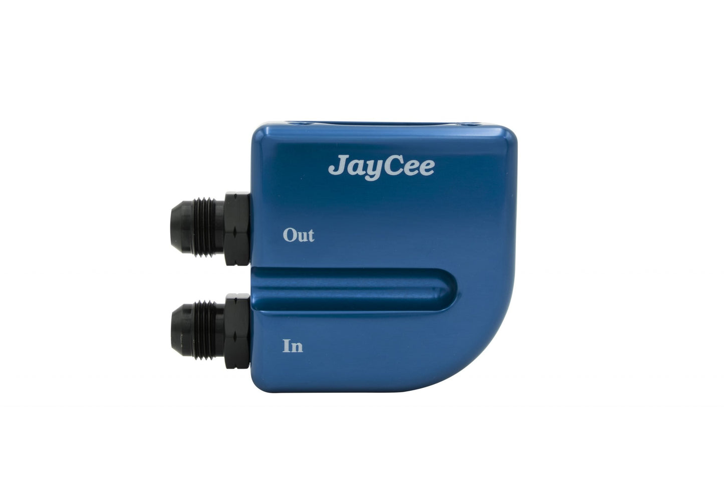 Billet Oil Manifold Left Blue