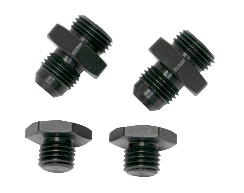 JayCee Pro Fuel Inlets, AN 6 Black, Sold in Pairs
