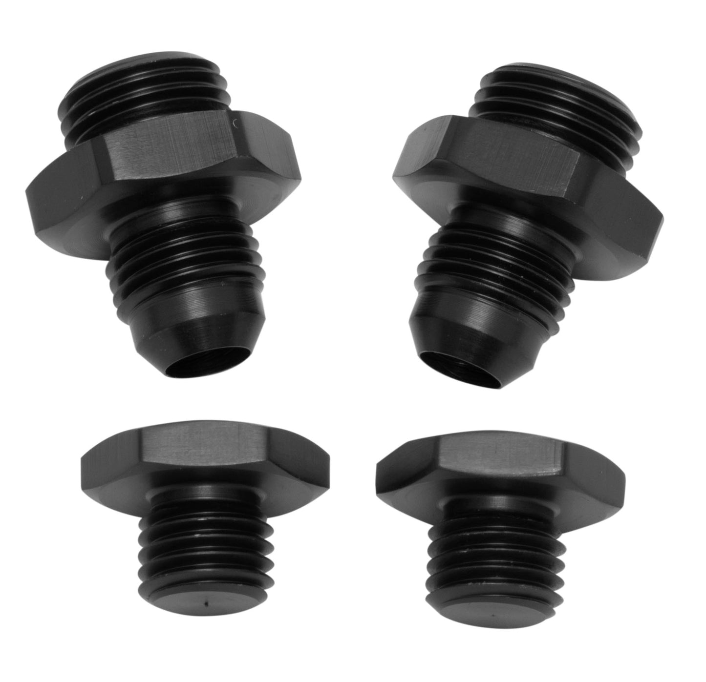JayCee Pro Fuel Inlets, AN 8 Black, Sold in Pairs