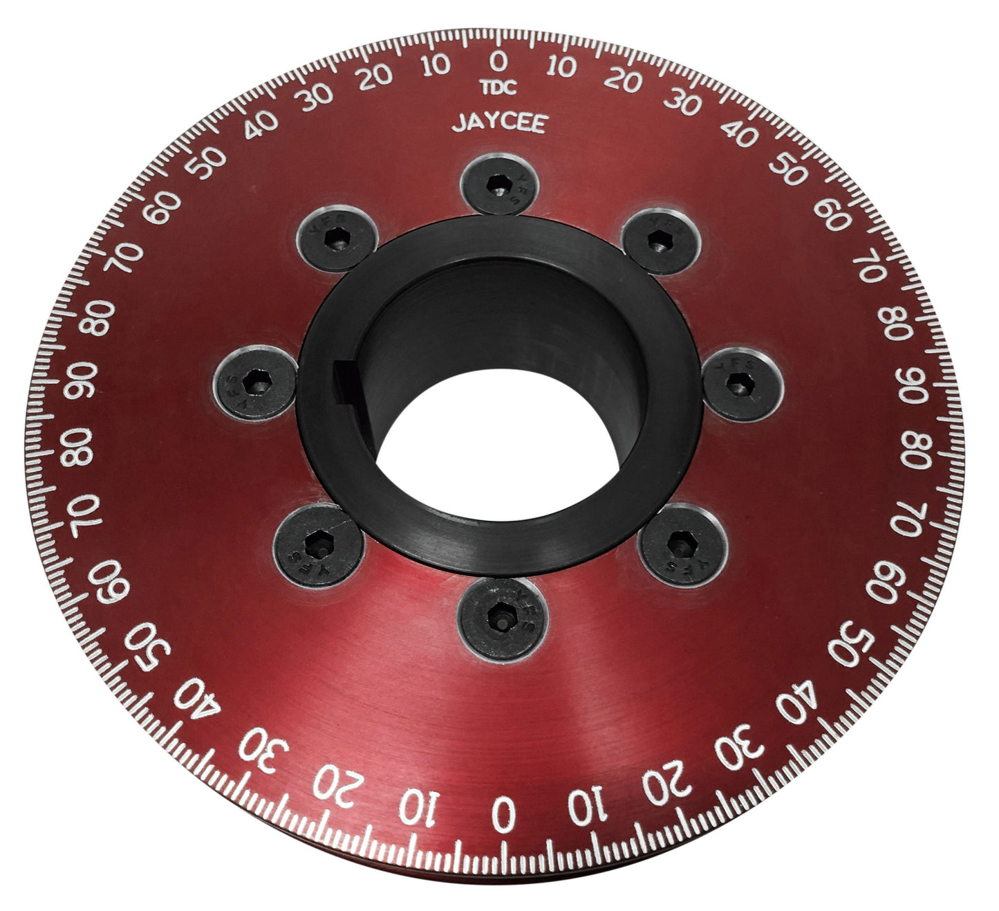 JayCee Billet 4 1/2" Street Power Pulley Red, Sand Seal