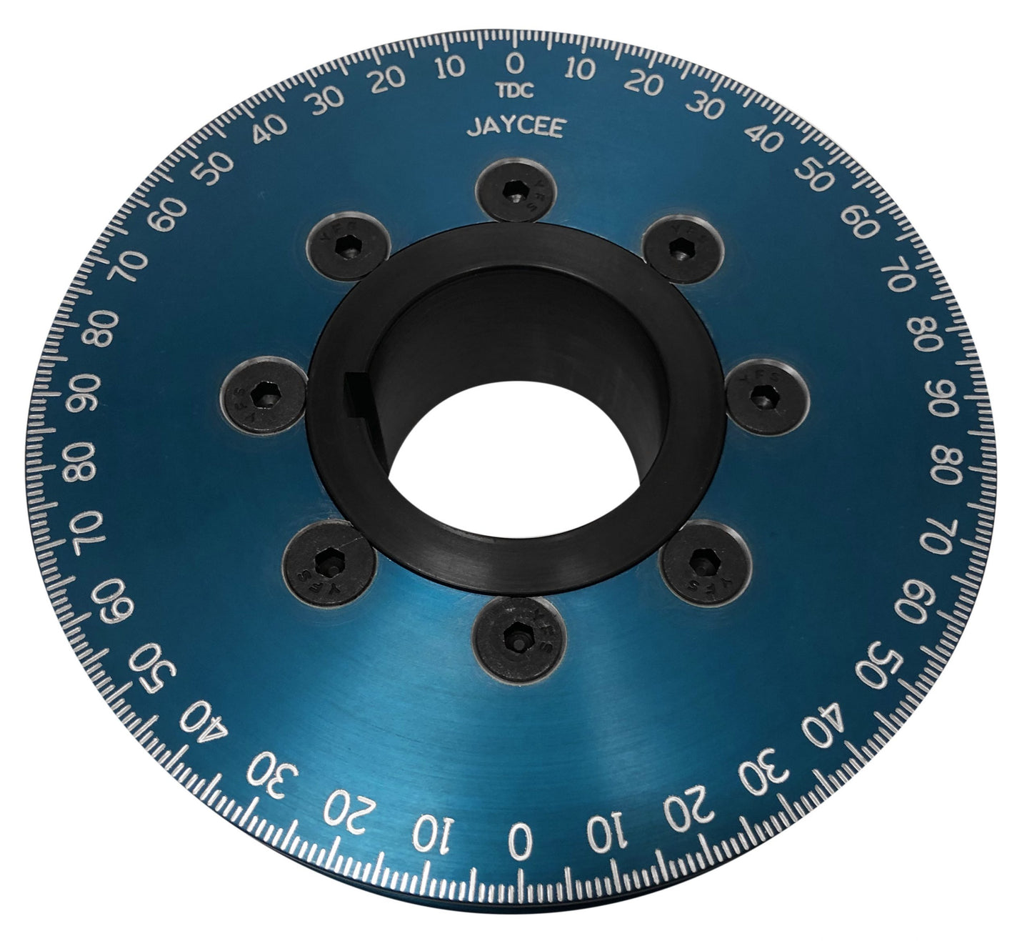 JayCee Billet 4 1/2" Street Power Pulley Blue, Sand Seal