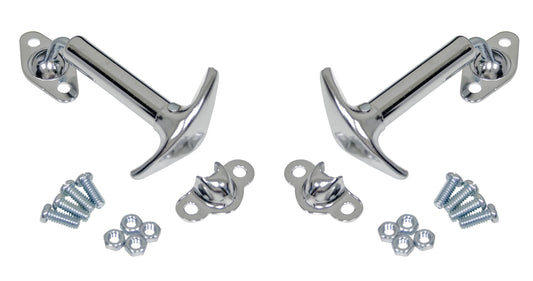 Chrome Hood Latch, Pair