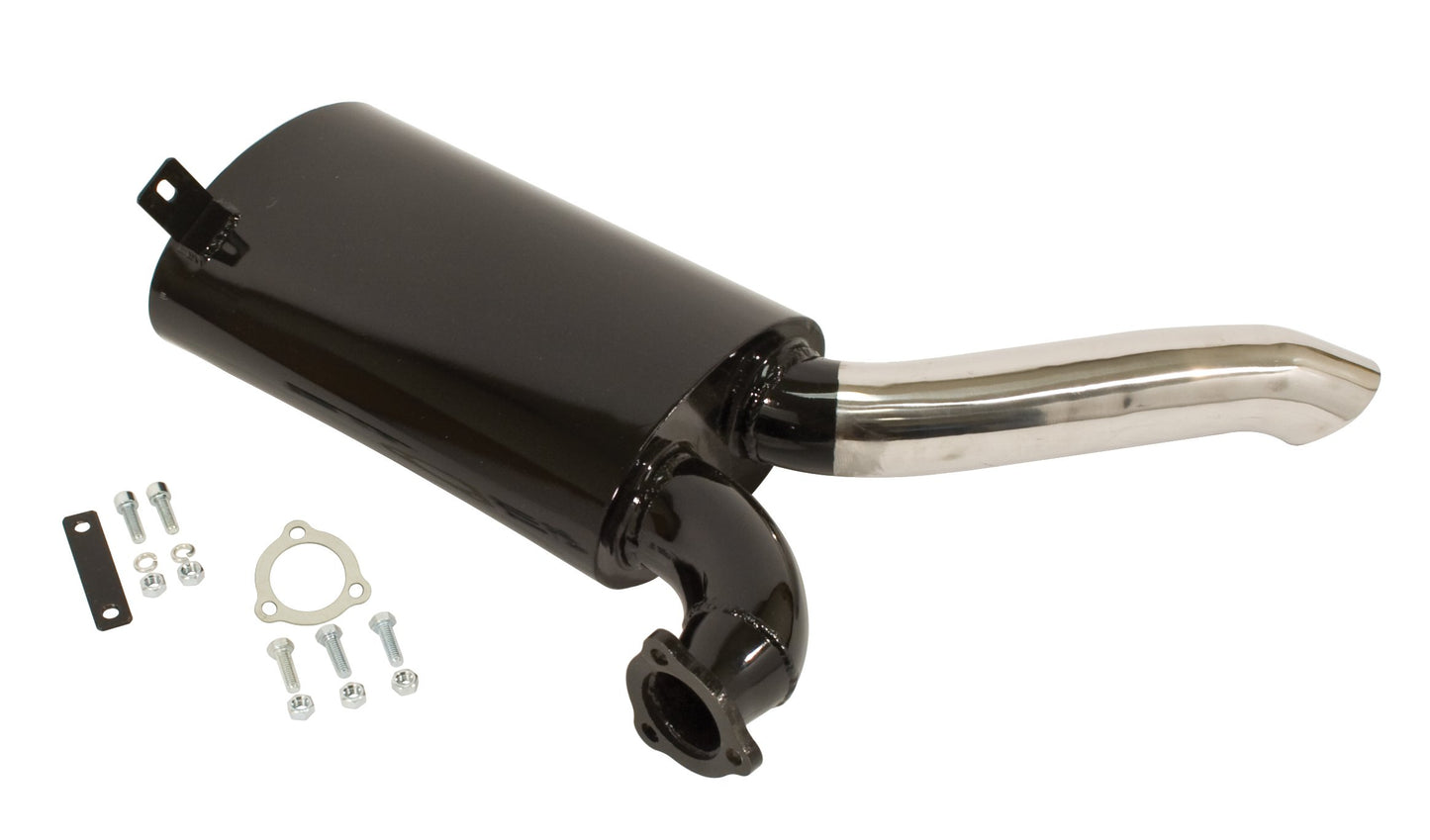 Black with Stainless Steel Tip Sideflow Muffler Only