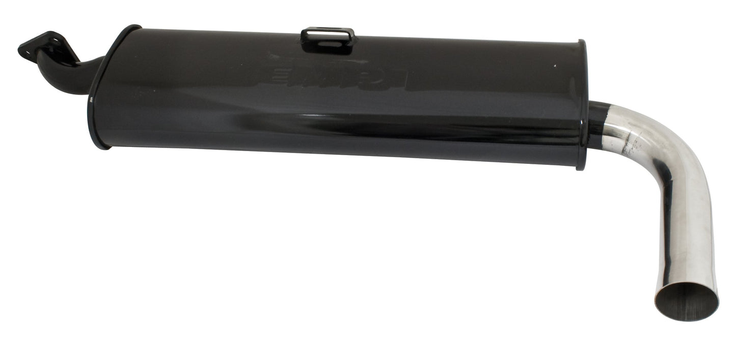 Muffler, Single Outlet, Black with Chrome Tip Quiet Style, Type 2 63 71