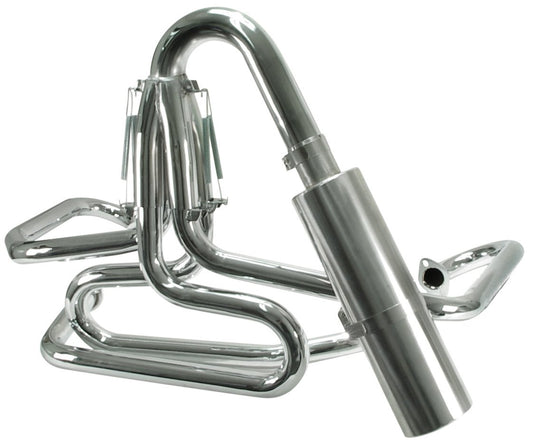 Comp-Exhaust,-1-5/8",-Chrome,-with-Stainless-Off-Road-Muffler