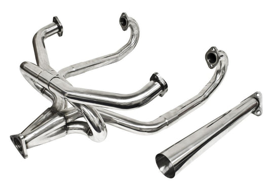 Merged 4 into 1 Competition Exhaust System w/ Horizontal Swivel Stinger, Stainless Steel