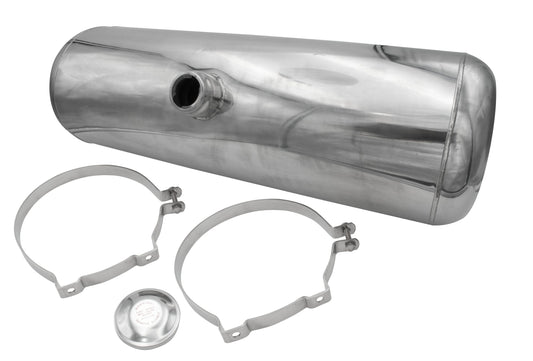 S/S Gas Tank, 10" X 33", Center Fill, 10.7 Gallon, S/S Cap