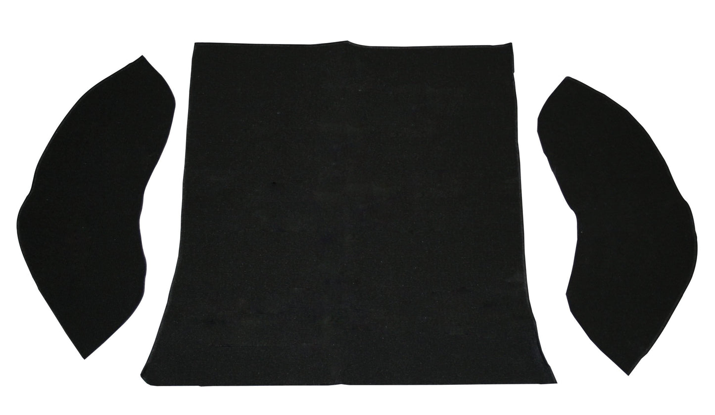 58 64 Type 1 Sedan Rear Well Carpet Kit, 3 Piece, Black