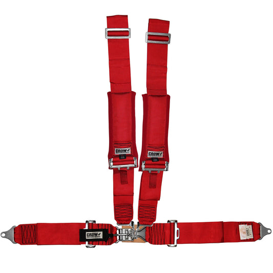 3" Lap Belt, 3" Twin Harness, Anti Sub, Red