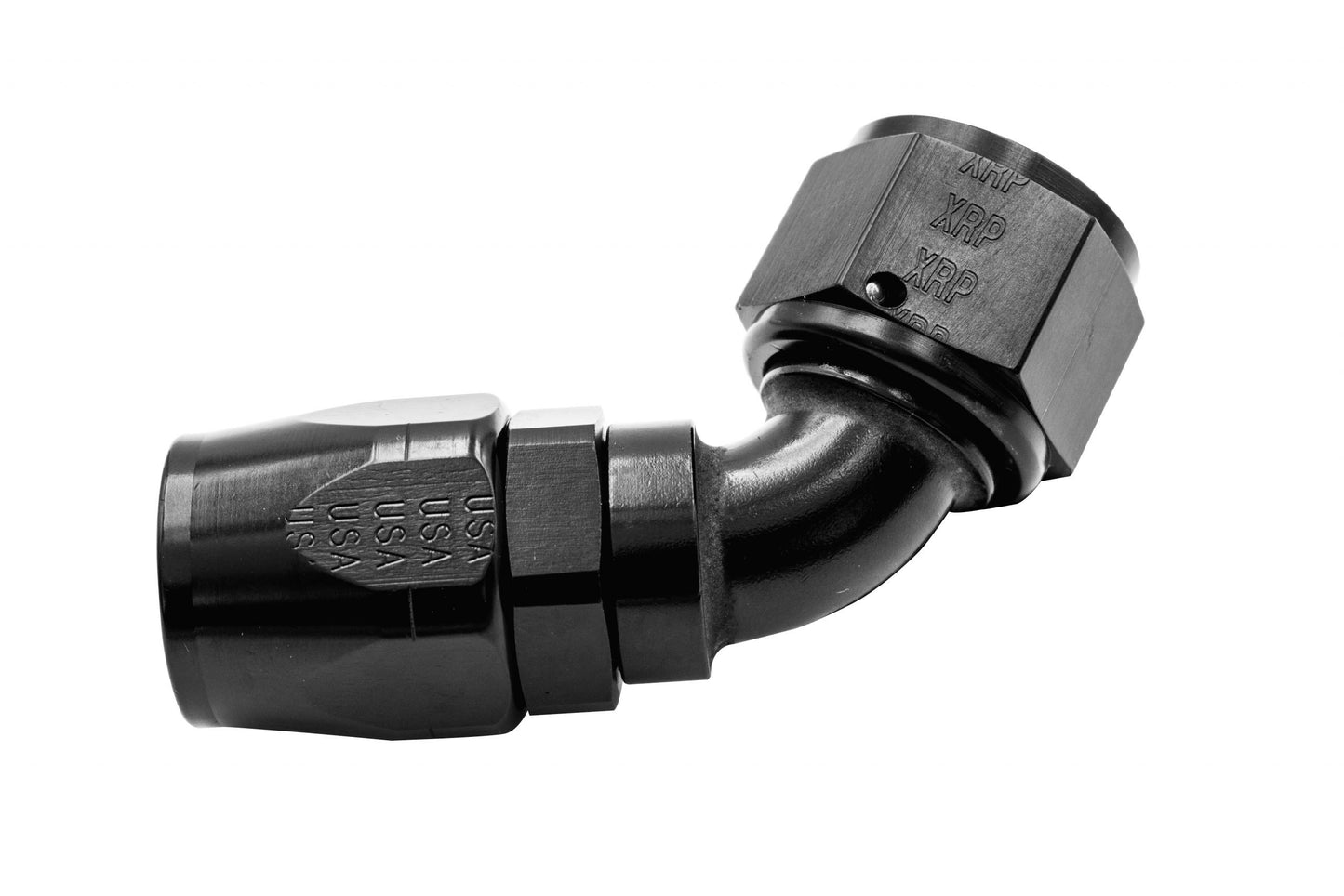 XRP  12 60Âº Double Swivel Hose End   Aluminum   Black