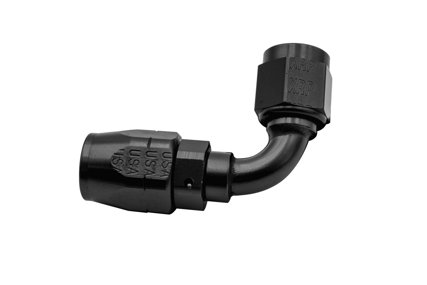 XRP  6 90Âº Double Swivel Hose End   Aluminum   Black