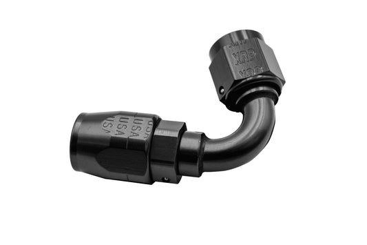 XRP  6 120Âº Double Swivel Hose End   Aluminum   Black