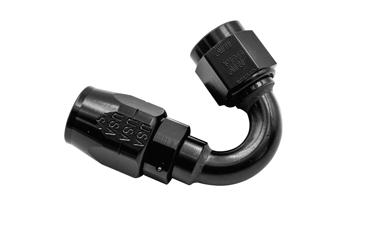 XRP  6 150Âº Double Swivel Hose End   Aluminum   Black