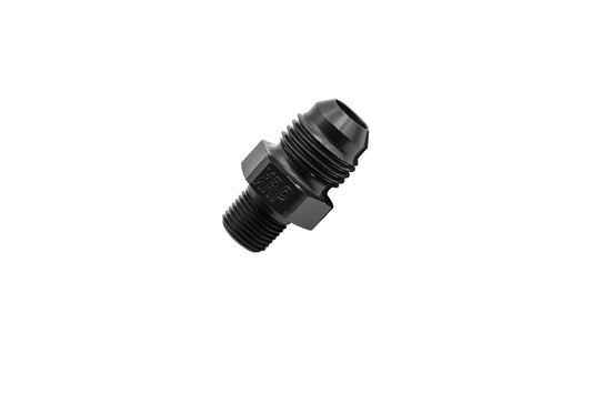 ADAPTER,  6 FLARE TO 1/8 NPT   ALUMINUM   BLACK ANODIZED