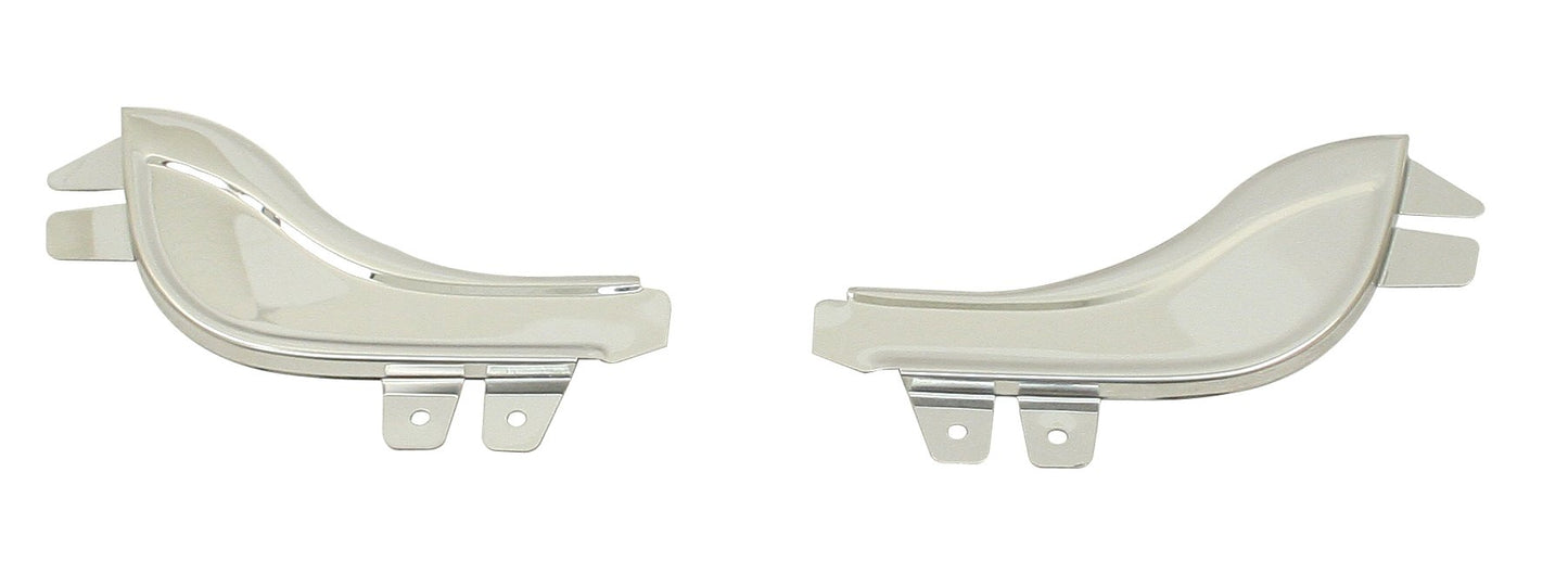 Fender Guards, Front, Stainless Steel, Type 1, Pair, withÂ Plastic Trim