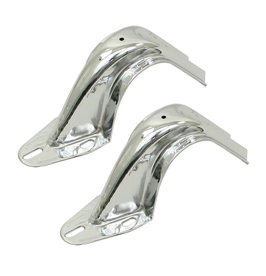 Chrome Deck Lid Brackets, Pair