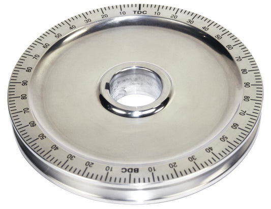 Polished Pulley, Billet Style, Black Numbers